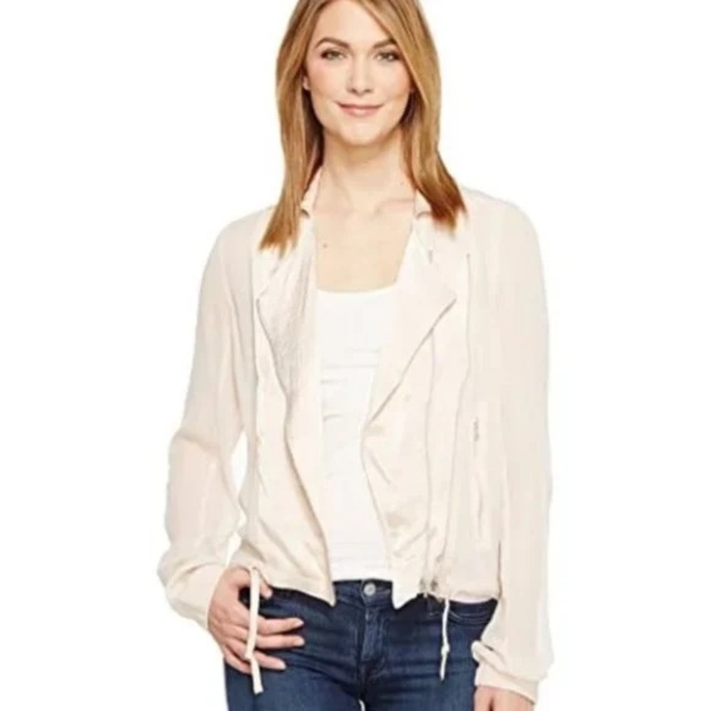 Blank NYC Sheer Pink Utility Jacket